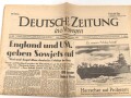 "Deutsche Zeitung in Norwegen - England und USA geben Sowjets auf" 20. September 1941, nicht vollständig 4 Seiten