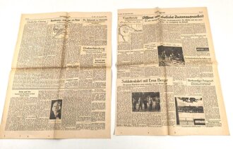 "Deutsche Zeitung in Norwegen - England und USA geben Sowjets auf" 20. September 1941, nicht vollständig 4 Seiten