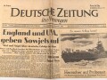 "Deutsche Zeitung in Norwegen - England und USA geben Sowjets auf" 20. September 1941, nicht vollständig 4 Seiten