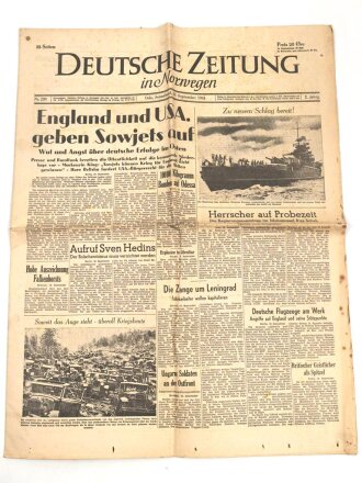 "Deutsche Zeitung in Norwegen - England und USA...