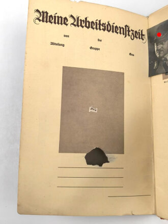 Arbeitgau XXI Niederrhein, "Meine Arbeitsdienstzeit" gebraucht, ca. DIN A3, wenige Fotos