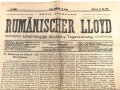 "Rumänischer Lloyd - Unabhängige deutsche Tageszeitung" 25. Mai 1910