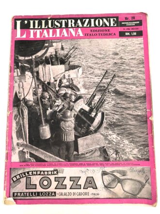 "Lillustrazione Italiana" Nr. 28 - 14. Juli 1943, Deutsch/italienische Ausgabe