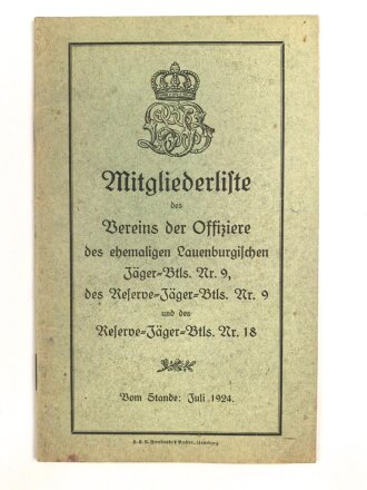 "Mitgliederliste des Vereins der Offiziere des...