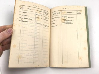 "Mitgliederliste des Vereins der Offiziere des ehemailgen Lauenburgischen Jäger-Btls Nr. 9", datiert 1924, ca. DIN A5