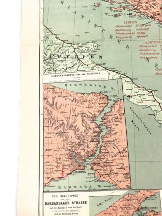 1.Weltkrieg"Der Krieg im Balkan und der Türkei" datiert 1915, Maße: 96 x 93 cm