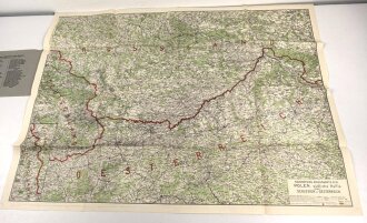1.Weltkrieg "Ravensteins Deutsche Kriegskarten: Polen. südliche Hälfte gegen Schlesien und Österreich" Maße: 110 x 82 cm