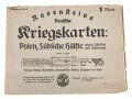 1.Weltkrieg "Ravensteins Deutsche Kriegskarten: Polen. südliche Hälfte gegen Schlesien und Österreich" Maße: 110 x 82 cm