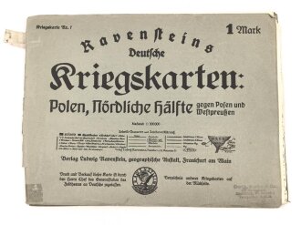 1.Weltkrieg"Ravensteins Deutsche Kriegskarten:...