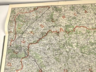 1.Weltkrieg"Ravensteins Deutsche Kriegskarten: Polen. nördliche Hälfte gegen Polen und Westpreußen" Maße: 110 x 81 cm