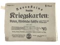 1.Weltkrieg"Ravensteins Deutsche Kriegskarten: Polen. nördliche Hälfte gegen Polen und Westpreußen" Maße: 110 x 81 cm