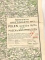 1.Weltkrieg"Ravensteins Deutsche Kriegskarten: Polen. nördliche Hälfte gegen Polen und Westpreußen" Maße: 110 x 81 cm