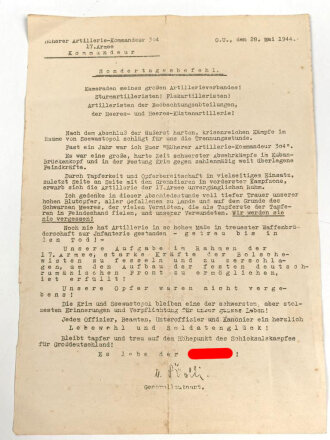 Höherer Artillerie Kommandeur 304 17.Armee...