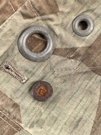Zeltbahn 31 Wehrmacht, getragenes Stück mit Reichsbetriebsnummer