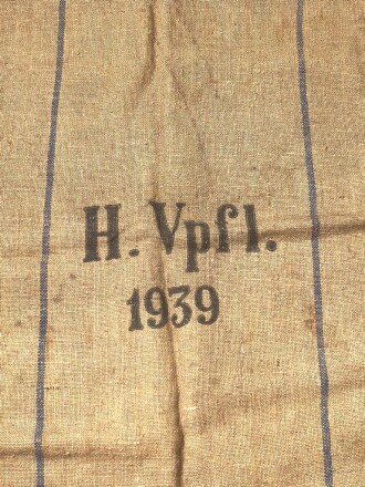 Grosser Sack für Heeresverpflegung der Wehrmacht. Datiert 1939, gebraucht