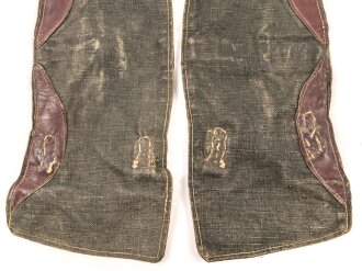 Paar Gamaschen für Angehörige des Heeres, stark getragenes Paar, ungereinigt