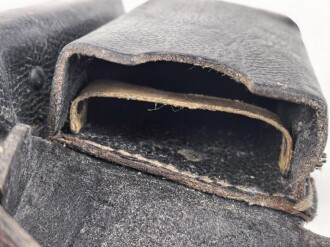 Patronentasche zum K98 Wehrmacht ( für 6 Ladestreifen) Getragenes Stück mit Reichsbetriebsnummer