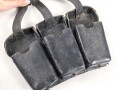 Patronentasche zum K98 Wehrmacht ( für 6 Ladestreifen) Getragenes Stück mit Reichsbetriebsnummer