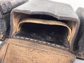 Patronentasche zum K98 Wehrmacht ( für 6 Ladestreifen) Getragenes Stück mit Reichsbetriebsnummer