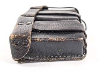 Patronentasche zum K98 Wehrmacht ( für 6 Ladestreifen) Getragenes Stück mit Reichsbetriebsnummer