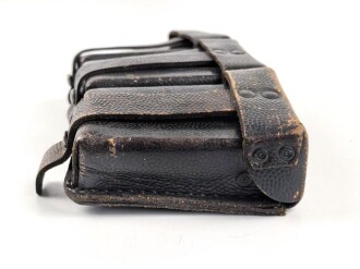 Patronentasche zum K98 Wehrmacht ( für 6 Ladestreifen) Getragenes Stück mit Reichsbetriebsnummer