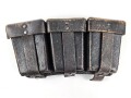 Patronentasche zum K98 Wehrmacht ( für 6 Ladestreifen) Getragenes Stück mit Reichsbetriebsnummer
