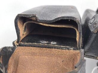 Patronentasche zum K98 Wehrmacht ( für 6 Ladestreifen) Getragenes Stück mit Reichsbetriebsnummer