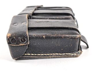 Patronentasche zum K98 Wehrmacht ( für 6 Ladestreifen) Getragenes Stück mit Reichsbetriebsnummer