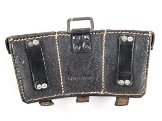 Patronentasche zum K98 Wehrmacht ( für 6 Ladestreifen) Getragenes Stück mit Reichsbetriebsnummer