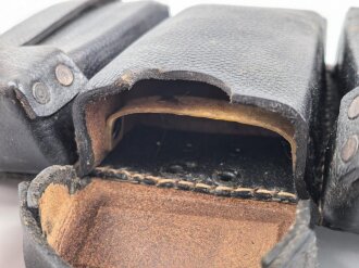 Patronentasche zum K98 Wehrmacht ( für 6 Ladestreifen) Getragenes Stück mit Reichsbetriebsnummer