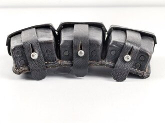 Patronentasche zum K98 Wehrmacht ( für 6 Ladestreifen) Getragenes Stück mit Reichsbetriebsnummer