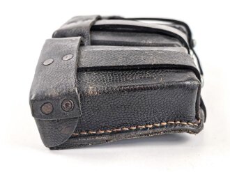 Patronentasche zum K98 Wehrmacht ( für 6 Ladestreifen) Getragenes Stück mit Reichsbetriebsnummer
