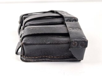 Patronentasche zum K98 Wehrmacht ( für 6 Ladestreifen) Getragenes Stück mit Reichsbetriebsnummer