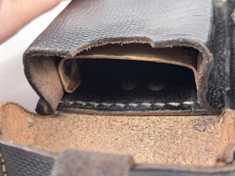 Patronentasche zum K98 Wehrmacht ( für 6 Ladestreifen) Getragenes Stück mit Reichsbetriebsnummer