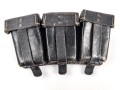 Patronentasche zum K98 Wehrmacht ( für 6 Ladestreifen) Getragenes Stück mit Reichsbetriebsnummer