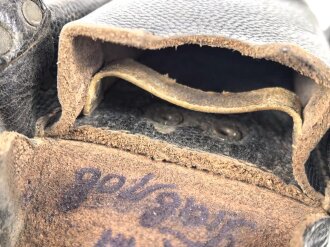 Patronentasche zum K98 Wehrmacht ( für 6 Ladestreifen) Getragenes Stück mit Reichsbetriebsnummer