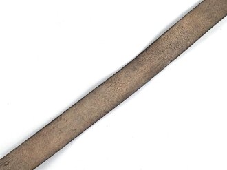 Zweidornkoppel für Offiziere III.Reich. Schwarzes Leder, Höhe 45mm, Gesamtlänge 120cm