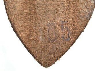 Zweidornkoppel für Offiziere III.Reich. Schwarzes Leder, Höhe 45mm, Gesamtlänge 120cm