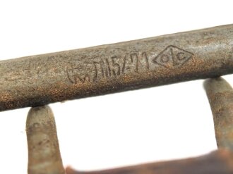 Zweidornkoppel für Angehörige von Parteiverbänden. Dunkelbraunes Leder, Höhe 43mm, Gesamtlänge 105cm