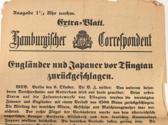 1.Weltkrieg "Extra-Blatt Hamburgischer Correspondent...