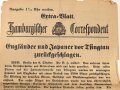 1.Weltkrieg "Extra-Blatt Hamburgischer Correspondent - Engländer und Japaner vor Tsingtau zurückgeschlagen" Wandanschlag, 33 x 47 cm