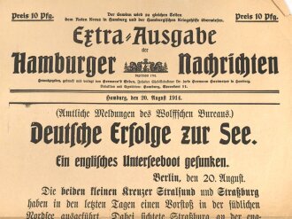 "Extra-Ausgabe Hamburger Nachrichten - Deutsche...