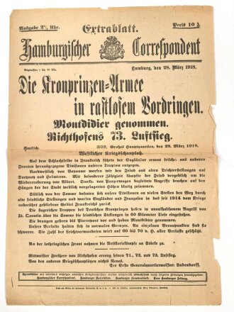 "Extrablatt Hamburgischer Correspondent - Die...