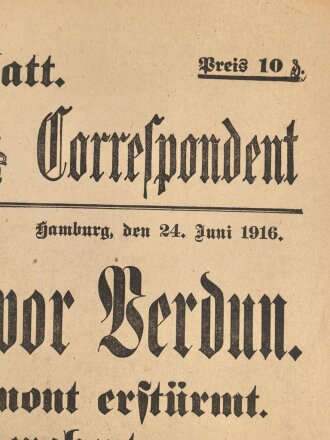 "Extrablatt Hamburgischer Correspondent -...