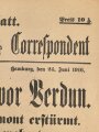 "Extrablatt Hamburgischer Correspondent - Große Erfolge vor Verdun" 24. Juni 1916, Wandanschlag, 33 x 47 cm