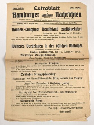 "Extrablatt der Hamburger Nachrichten - Handels...