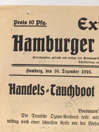 "Extrablatt der Hamburger Nachrichten - Handels...