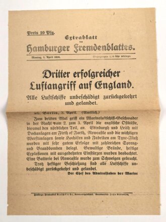 "Extrablatt des Hamburger Fremdenblattes - Dritter...