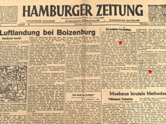 "Hamburger Zeitung - Luftlandung bei...