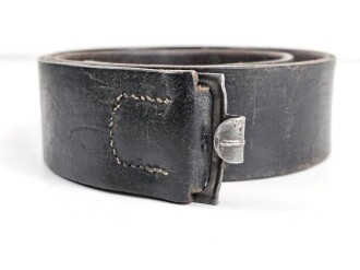 Koppelriemen für Mannschaften des Heeres, Getragenes Stück mit Reichsbetriebsnummer, späte Ausführung, Gesamtlänge 92cm